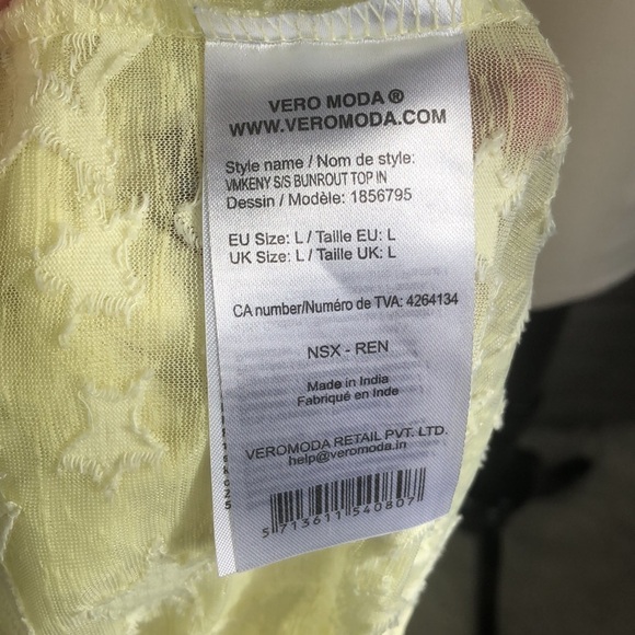 Vero Moda Sheer Short Sleeve Tee Stars - Picture 6 of 8